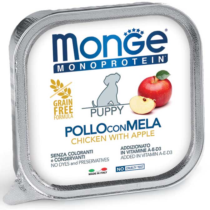 Monge Monoprotein Patè Solo Pollo con Mela Puppy 150gr Monge Monoprotein Patè Solo Pollo con Mela Puppy 150gr